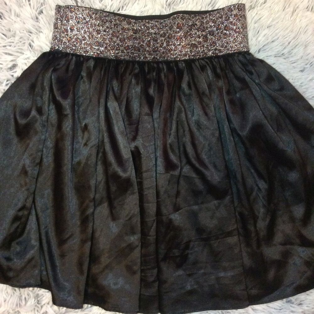 Shiny Black Skirt